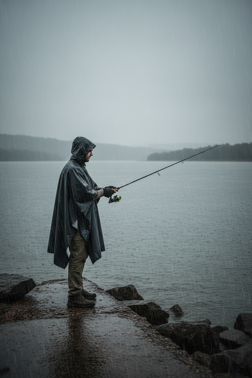 Fishing at Vaal Dam in Black Rain Cape