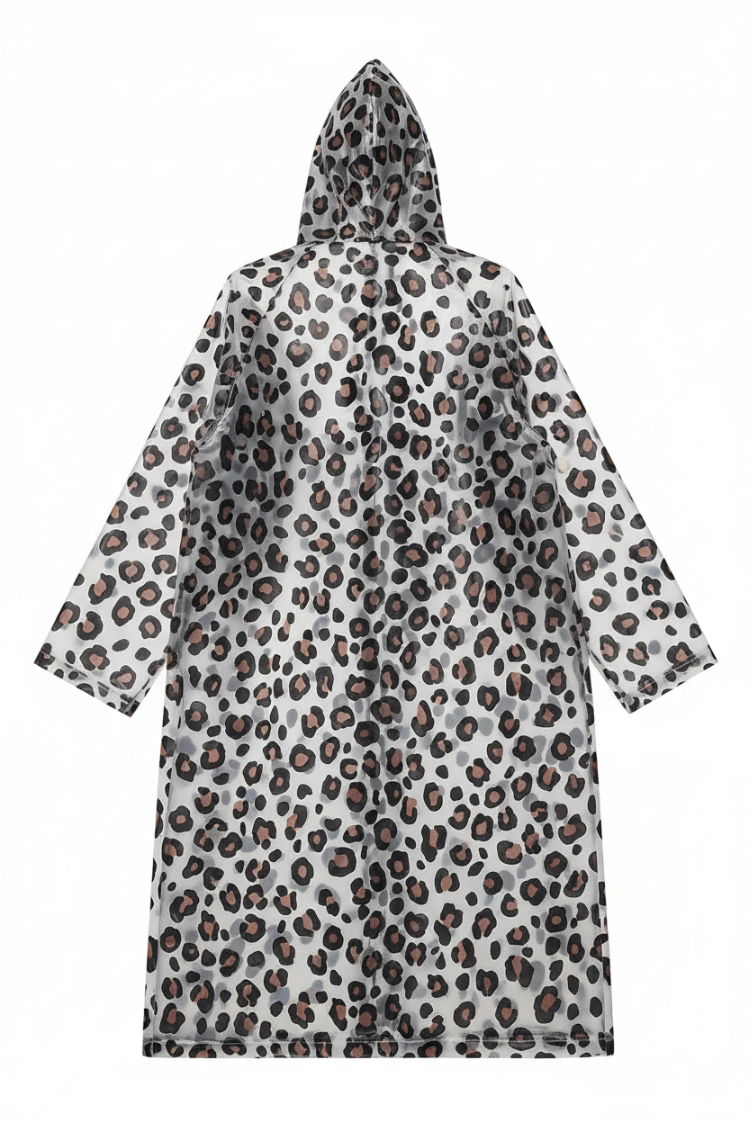 LuxeRain™ Leopard Print Ladies Waterproof Raincoat