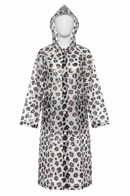 LuxeRain™ Leopard Print Ladies Waterproof Raincoat